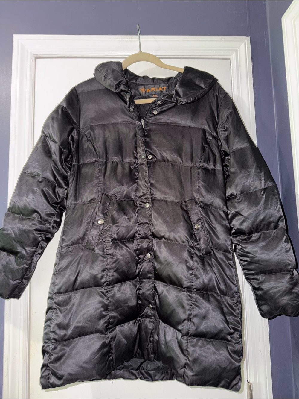 Ariat Women's Black Long Quilted Puffer Coat